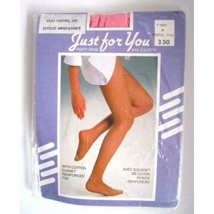 Vintage Just For You Silky Control Top "Pastel Pink" Pantyhose - P 9960 Size A